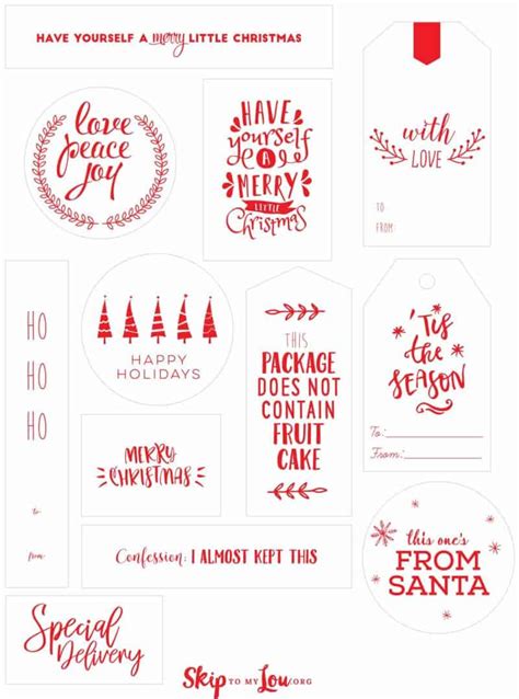 Grab crayons, markers, and more to decorate the template and write who the. Christmas Tags | Skip To My Lou