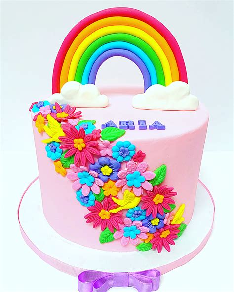 Rainbows 🌈 And Flowers 🌸 Cake Pasta