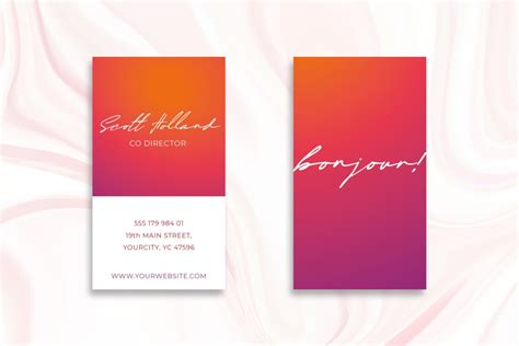 Business Card Bright Colors Template Ui Creative