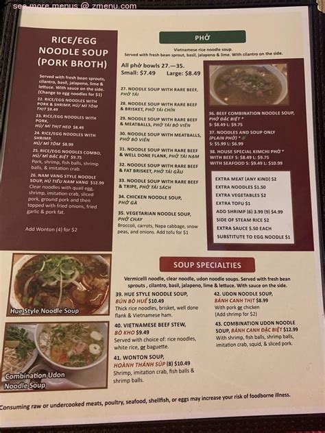 Online Menu Of Pho 36 Restaurant Avon Indiana 46123 Zmenu