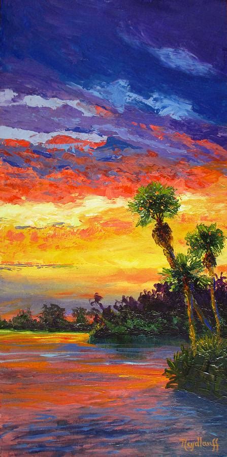 Sunset Afterglow Painting By Pat Heydlauff Fine Art America