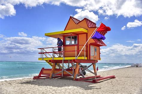 Lifeguard Hut South Beach Florida Photograph By Connie Mitchell