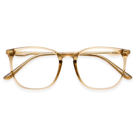G5811 Oval Yellow Eyeglasses Frames Leoptique