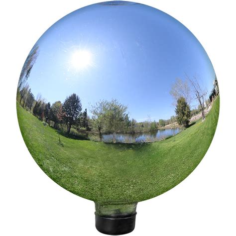 Sunnydaze 10 Inch Glass Gazing Globe Ball With Mirrored Finish Color Options Available