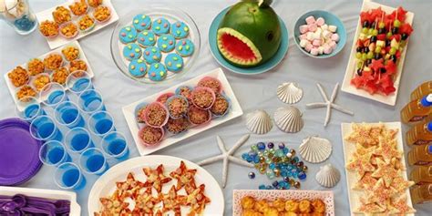 The best mermaid tail for kids. mermaid-party-food2.jpg 600×300 pixels | Mermaid party food, Mermaid party, Mermaid pirate party