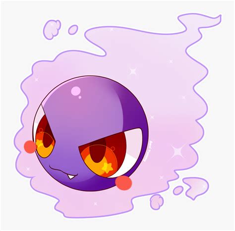 Cute Gastly Pokemon Art Hd Png Download Kindpng