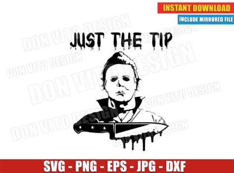 Michael Myers SVG Cut File Just The Tip Halloween PNG Clipart Design