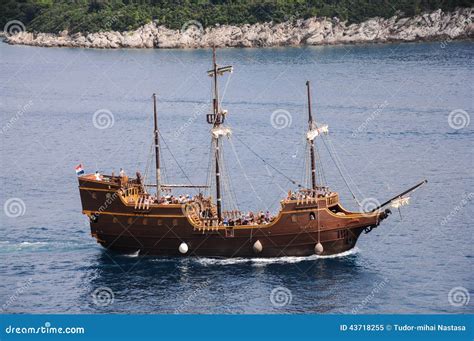 Old Ship Cruising On The Adriatic Sea Editorial Image Image Of