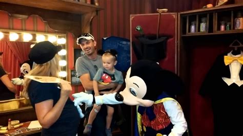 Meeting Mickey Mouse Magic Kingdom Gender Reveal Walt Disney World