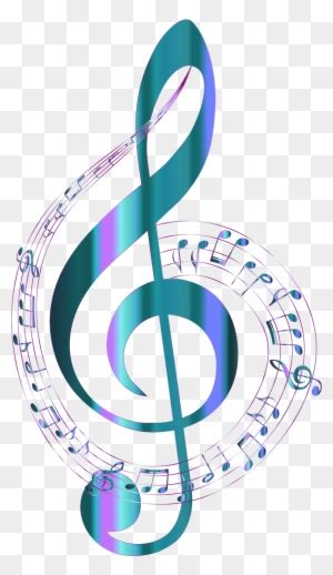 Turquoise Musical Notes Typography No Background By Music Notes No