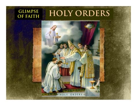 When we use the word holy, as in a holy person, we usually associate this with a righteous or pious person. Holy orders
