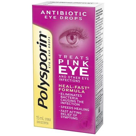 The eye/ear drops are used to treat and prevent some types of external infections of the eye and sdrugs.com conducted a study on polysporin eye and ear drops, and the result of the survey is set. Polysporin PINK EYE - Beta Pharmacy
