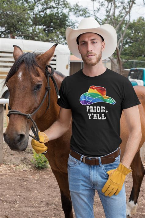 Man4MenEtsyStore Gay Country Man Men PRIDE YALL Rodeo Cowboy Etsy