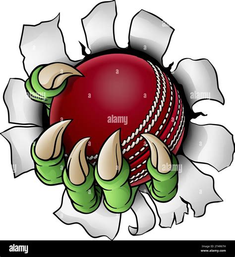 Cricket Ball Claw Cartoon Monster Animal Hand Stock Vector Image And Art