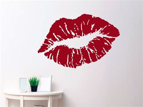 Beauty Salon Red Lips Wall Decal Sexy Lips Wall Art Mural Etsy Canada