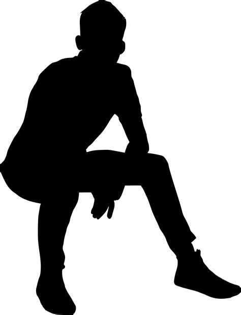 Person Sitting Silhouette Png