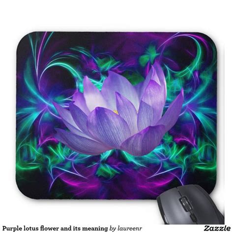 What does white flowers mean in a dream? Purple lotus flower and its meaning mouse pad | Zazzle.com ...