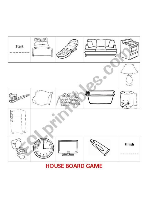 House Board Game Esl Worksheet By Ricitos De Oro