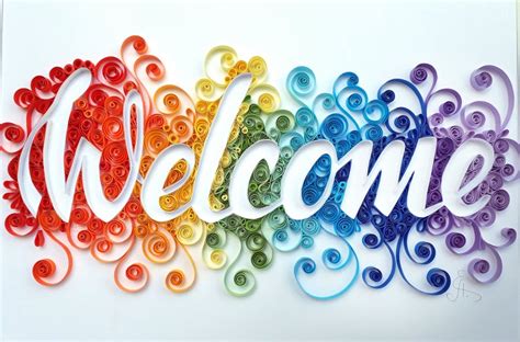 Welcome Sign Paper Quilling Art In 2020 Quilling Designs Paper