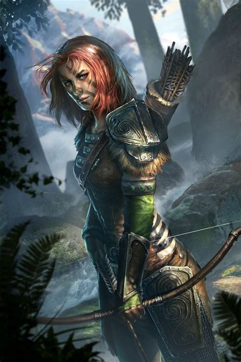 Aela The Huntress Elder Scrolls Legends Official Art Rarmoredwomen
