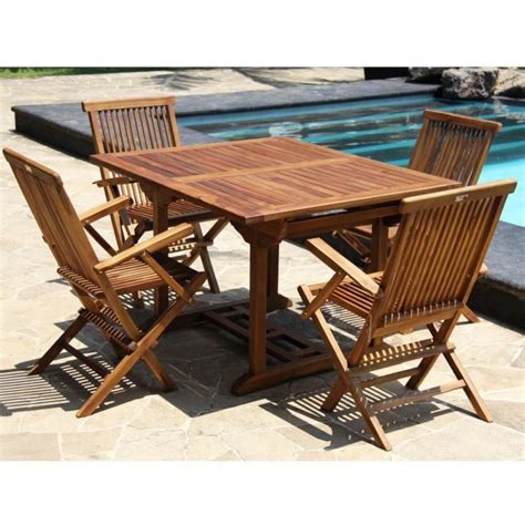 Découvrez nos salons de jardin : Salon de jardin en teck huilé 4/8 personnes - t… - Achat ...