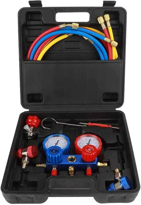 Fits R134a Ac Refrigerant Gauge Assembly With 15m Charging Hoses