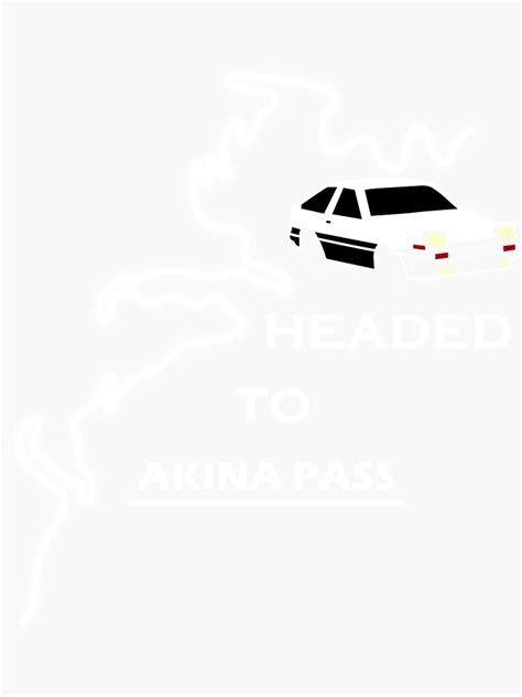 Akina Pass Map Sticker By Killball3000 Redbubble