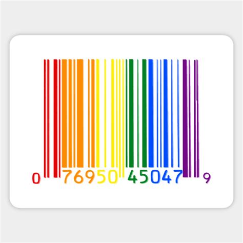 Gay Pride Shirt Rainbow Barcode Gay Pride Sticker Teepublic