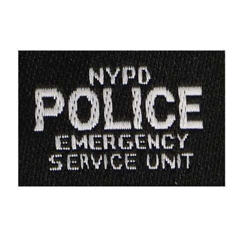Patch Police Nypd Emergency Squad Noir Machinegun