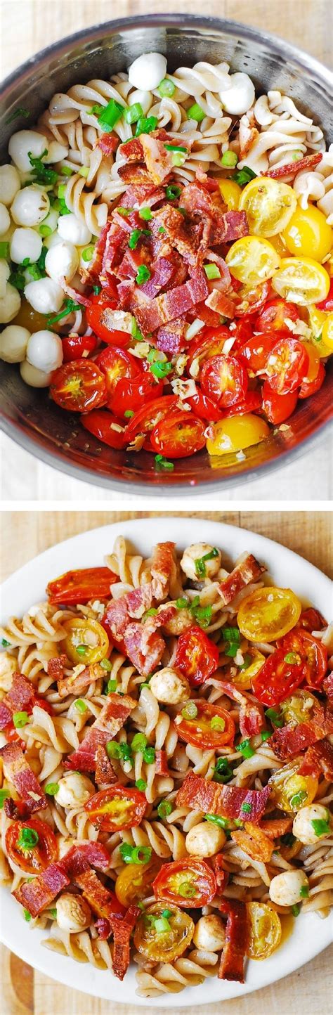 Pasta Salad With Bacon Garlic Roasted Tomatoes And