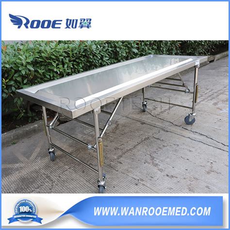 Stainless Steel Foldable Dissection Embalming Table With Outfall For Dissecting Room China