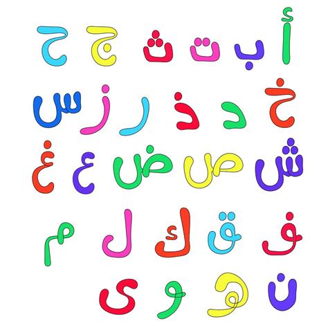 Arabic Alphabets For Kids 590199 Vector Art At Vecteezy
