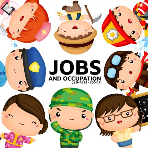 Job And Occupation Clipart Cute Job Clip Art Profession Etsy Uk