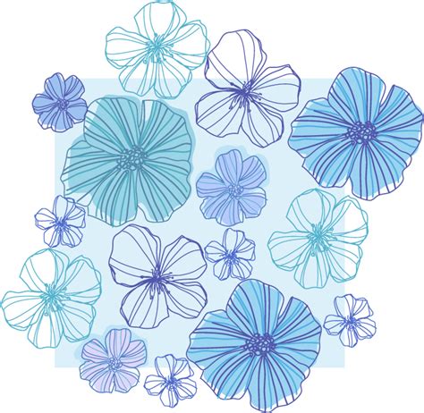 Line Drawing Flowers Vector Free Vector 4vector