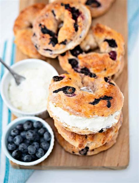 Easy Two Ingredient Blueberry Bagels Nutrition Line
