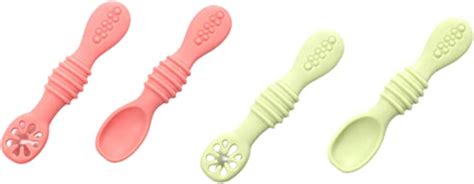 Cucharas para bebé set de cucharillas para bebé de silicona grado