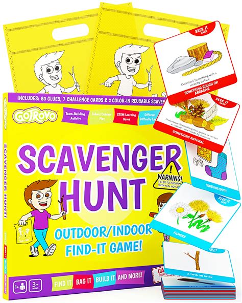 Scavenger Hunt For Kids Find It Game Indoor And Outdoor Games For 3