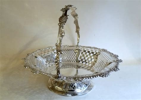 Edwardian Silver Bread Basket £sold Henry Willis Antique Silver Dealer