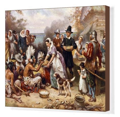 Print Of The First Thanksgiving 1621 In 2021 First Thanksgiving Thanksgiving History