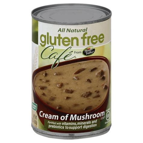 Our gluten free condensed organic soup is a savory blend of roasted chicken, cream, and garlic. Gluten Free Cafe Cream of Mushroom Soup, 15 oz - Walmart ...