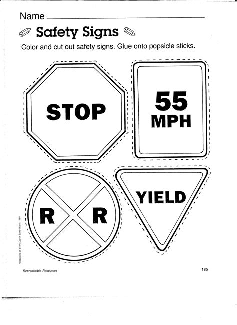 Safety Sign Coloring Page Early Childhood Curriculums Coloring Pages