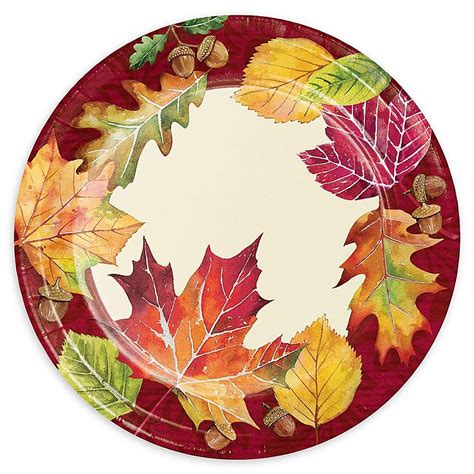 Creative Converting 24 Pack Fall Leaves Dessert Plates Multi Autumn Leaves Creative