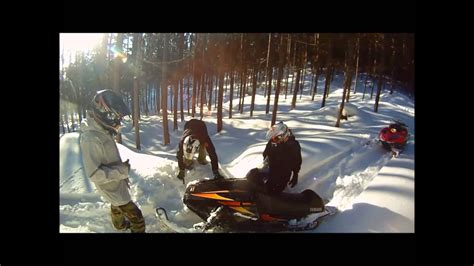 Snowmobiles Crashed Stuck And Fallen Off スノーモービル 事故 Youtube