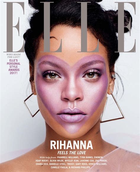 Rihanna Wears Bold Makeup Looks In Elle