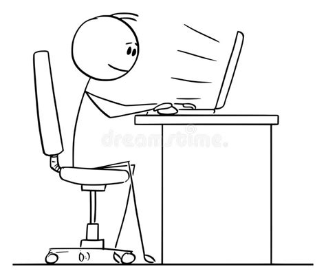 Working Typing Stock Illustrations 3552 Working Typing