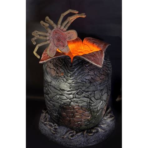 alien prop replica life size egg and facehugger led lights