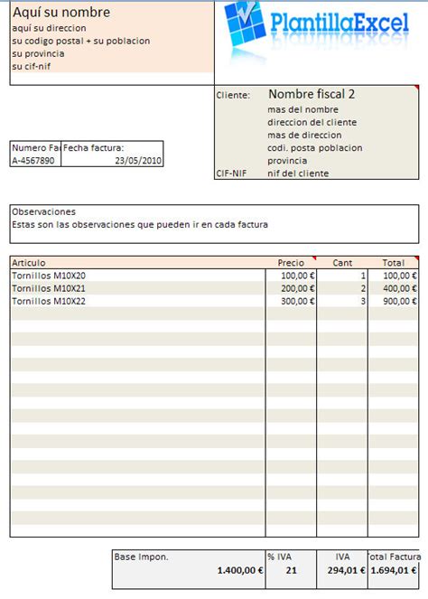 Factura Con Logo En Excel Opiniones Precios Y Demo