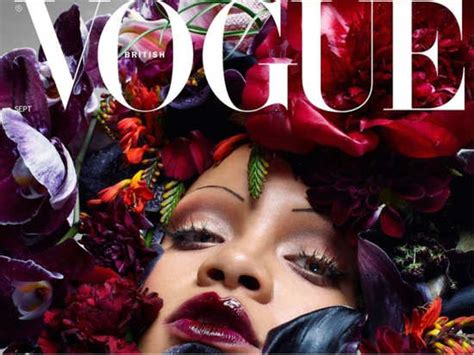 Gracing British Vogues September Cover Rihannas Drawn On Eyebrows