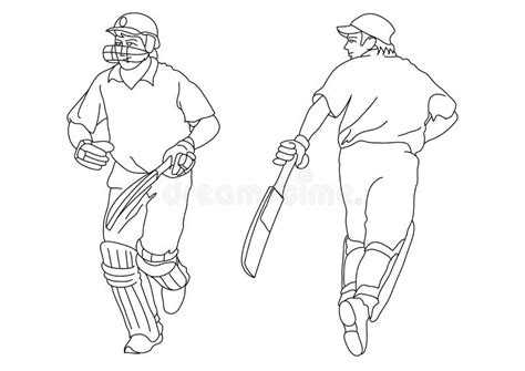 Joueurs De Cricket Illustration Stock Illustration Du Pichet 7293857