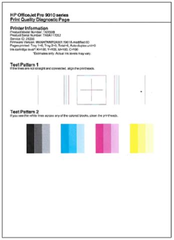 HP OfficeJet Pro 9010 9020 Printers Printing Self Test Pages HP